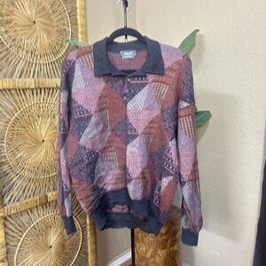 Bally Men’s Slight Printed Patchwork Luxury Sweater Size 56